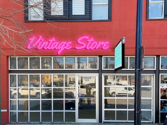 Dated Faded Worn Vintage Store in Dallas